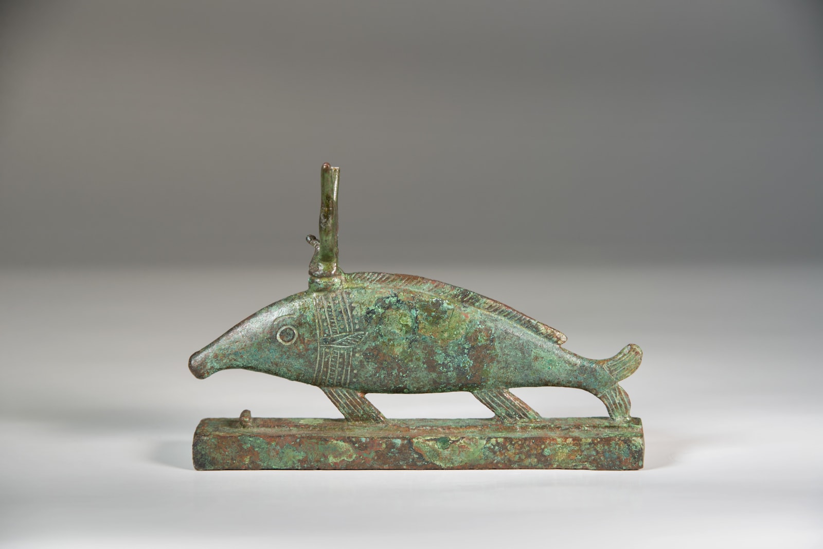 A Fine Bronze Late Dynastic Oxhyrenchus Fish , 600 B.C.E. – 300 B.C.E.