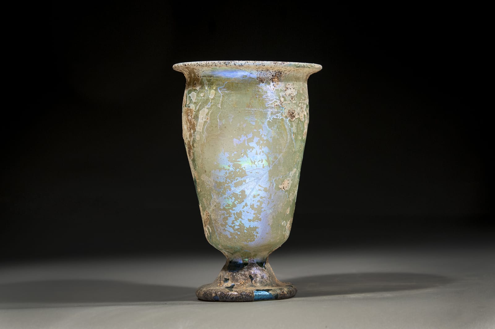 A Roman Glass Beaker with Beautiful Patina , 100 C.E. - 300 C.E.
