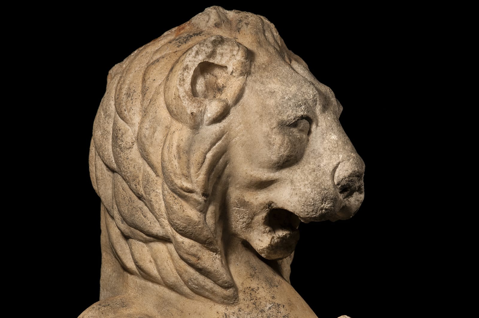 A Marble Trapezophoros Leg in the Form of a Lion, circa 100 A.D.
