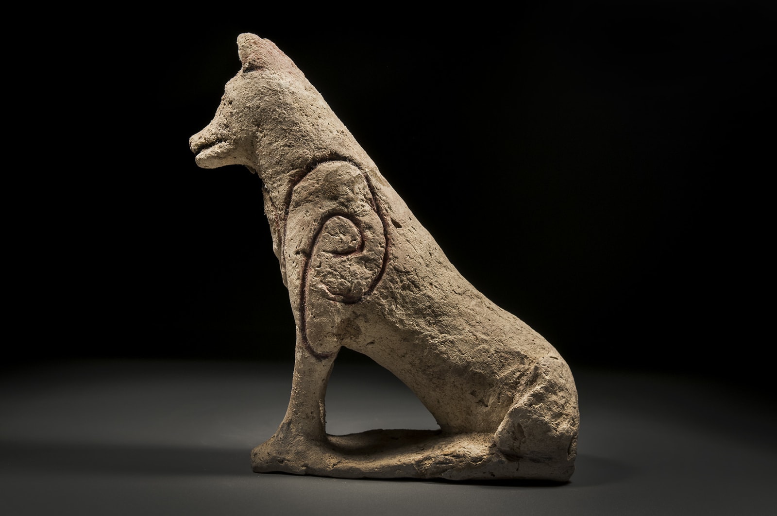 Ceramic Mesopotamian Figurine of a Dog, Early Bronze Age, 2700 B.C.E. - 2500 B.C.E.