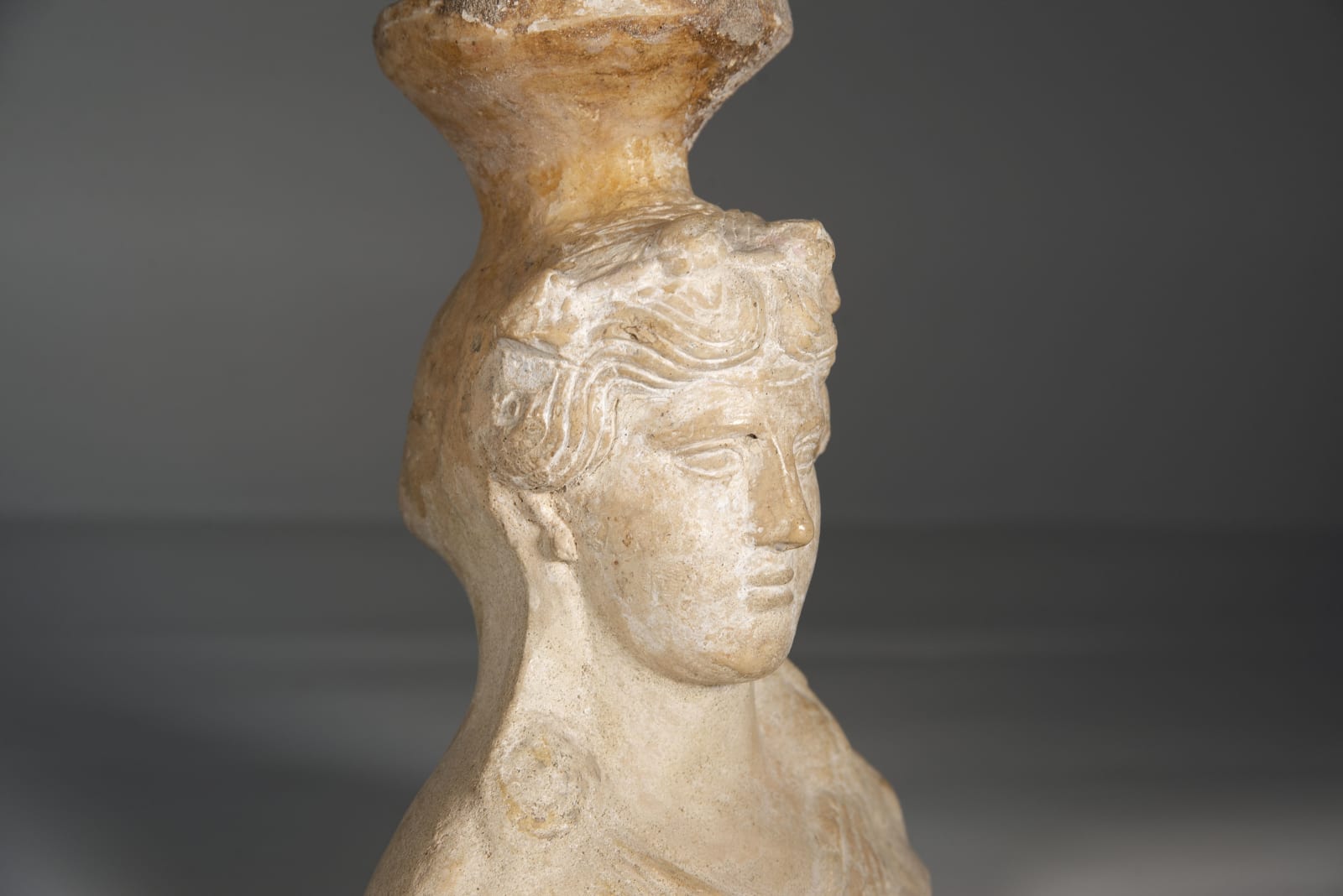 A Ceramic Bust of Dionysus (Bacchus), Roman period, circa 200 C.E. – 400 C.E.