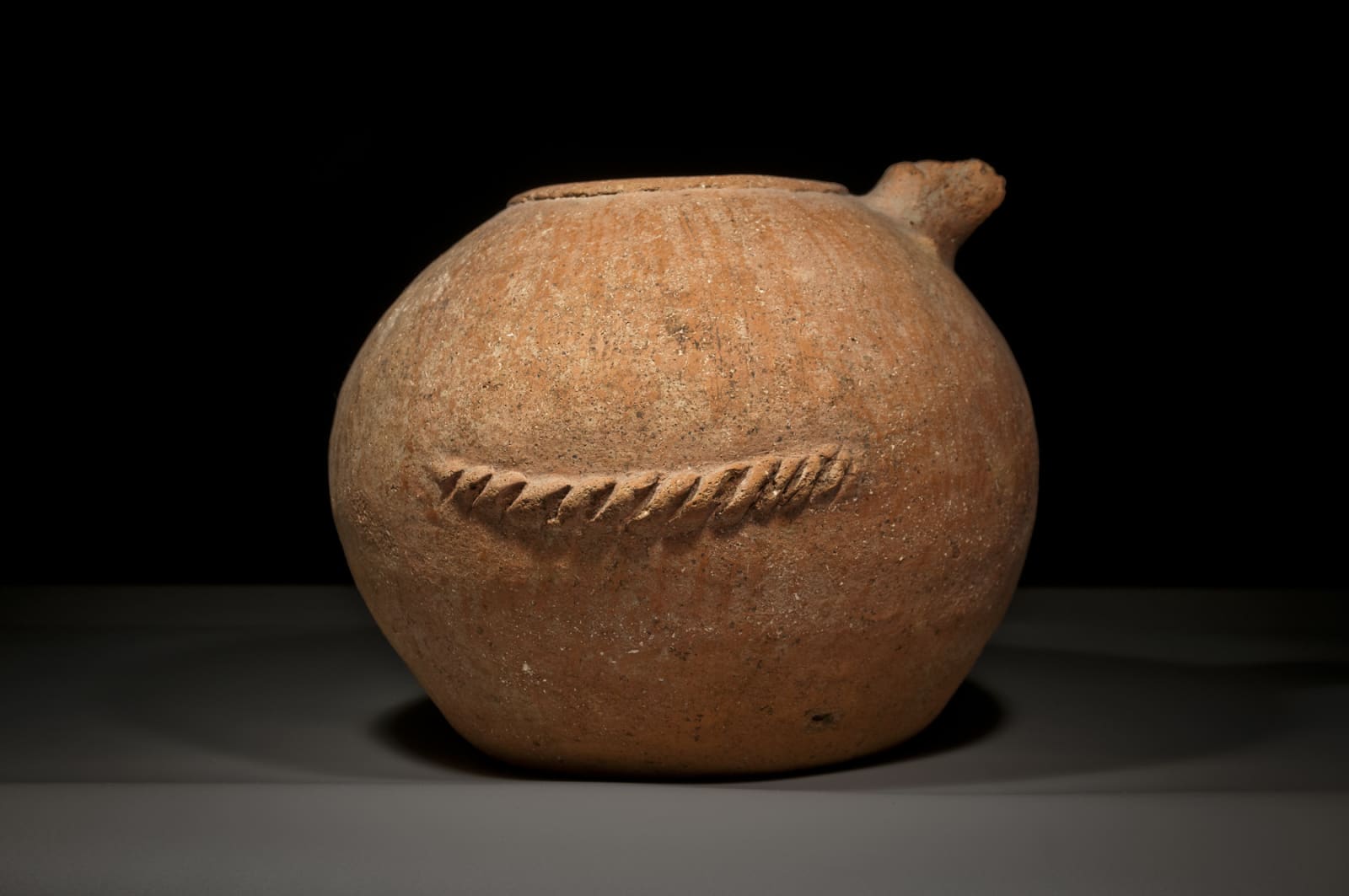 Red Burnished Large Spouted Canaanite Jar, Early Bronze I 3100 B.C. - 2900 B.C.