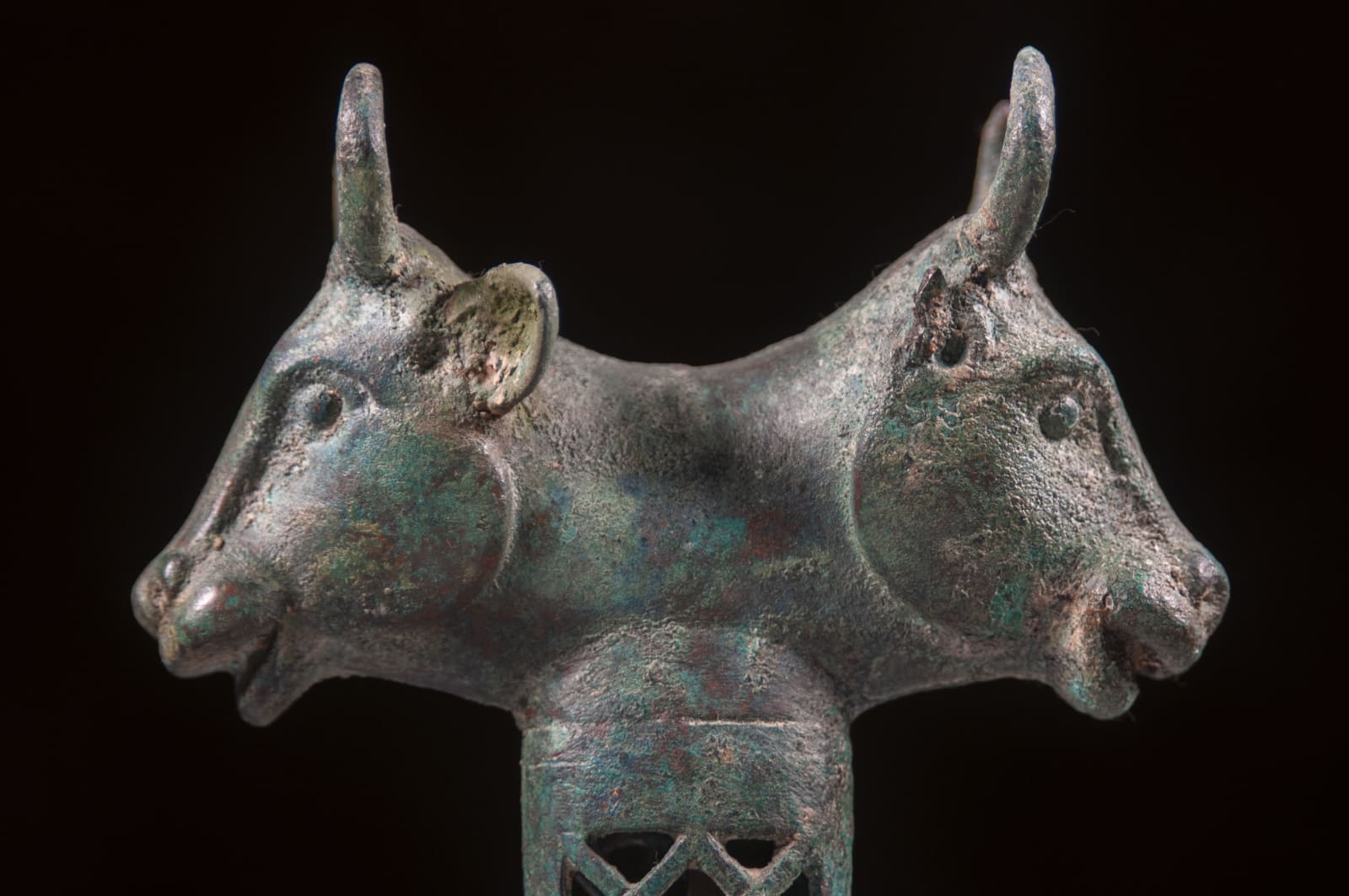 A Bronze Double Headed Bull Mace Head, Near East Anatolian, circa 2100 B.C.E.– 1550 B.C.E.
