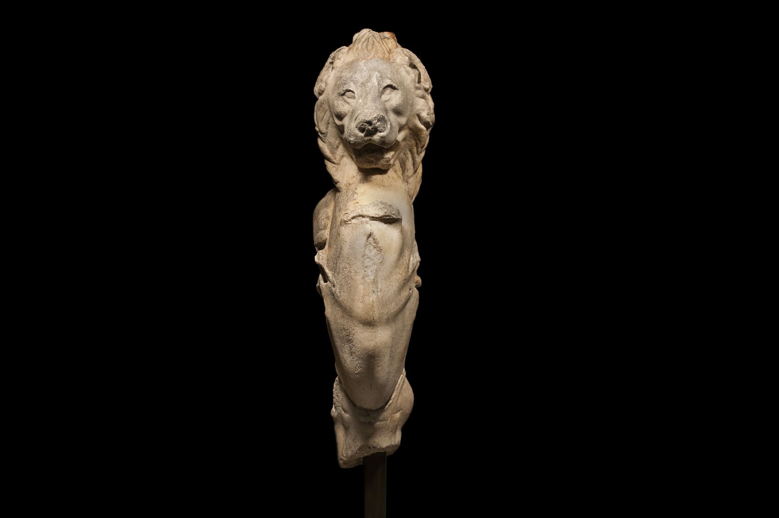 A Marble Trapezophoros Leg in the Form of a Lion, circa 100 A.D.