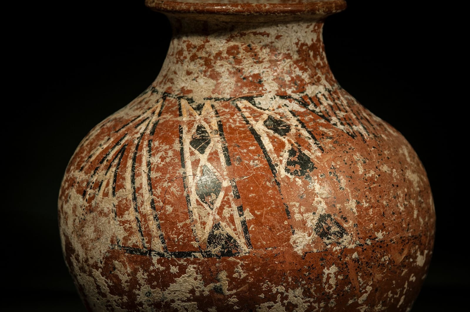 Large Painted Phoenician Red Slipped Jar, Iron Age II, 1000 B.C.E. - 850 B.C.E.
