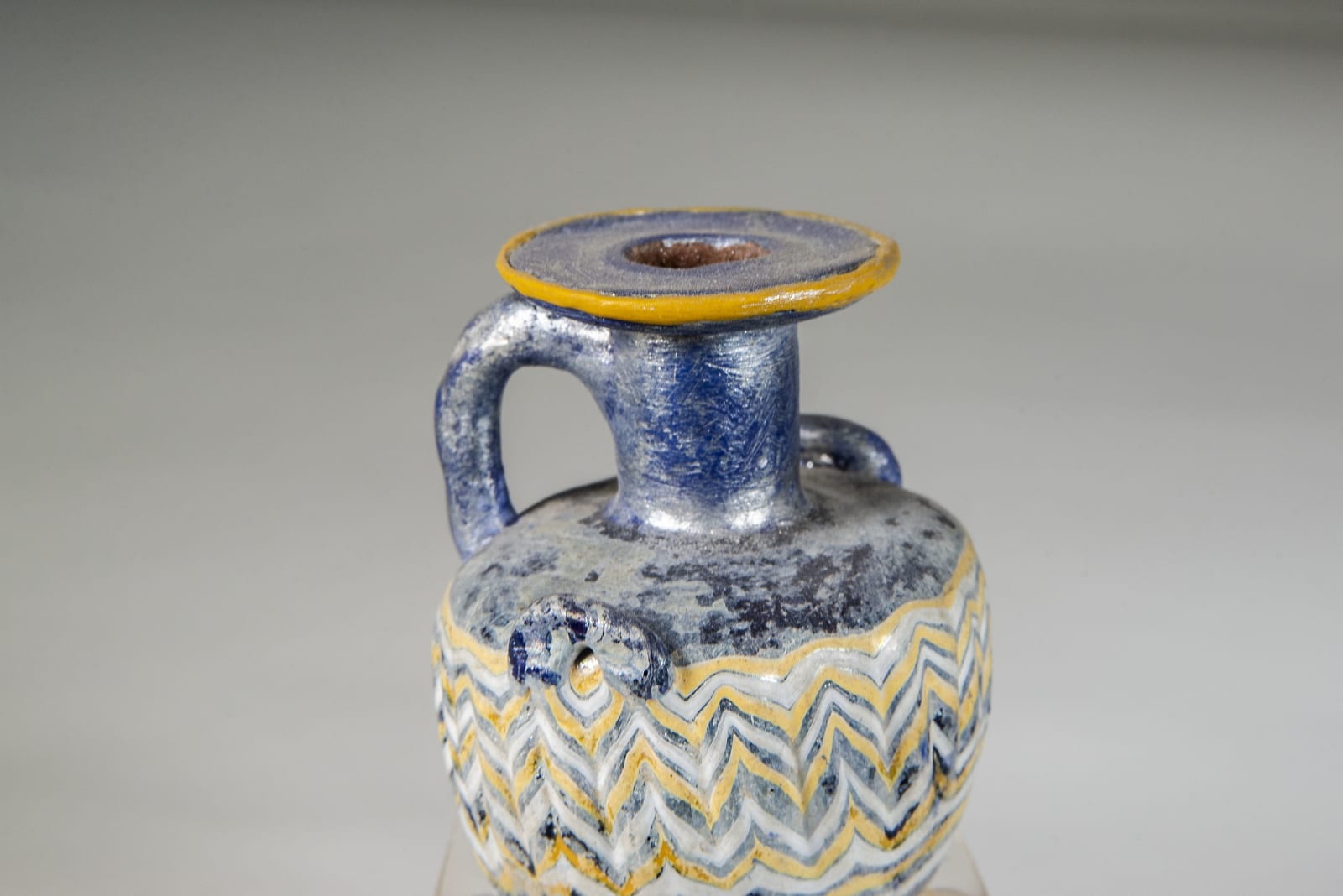 A Greco-Phoenician Core Formed Glass Hydriske, Circa 400 B.C.E – 300 B.C.E.