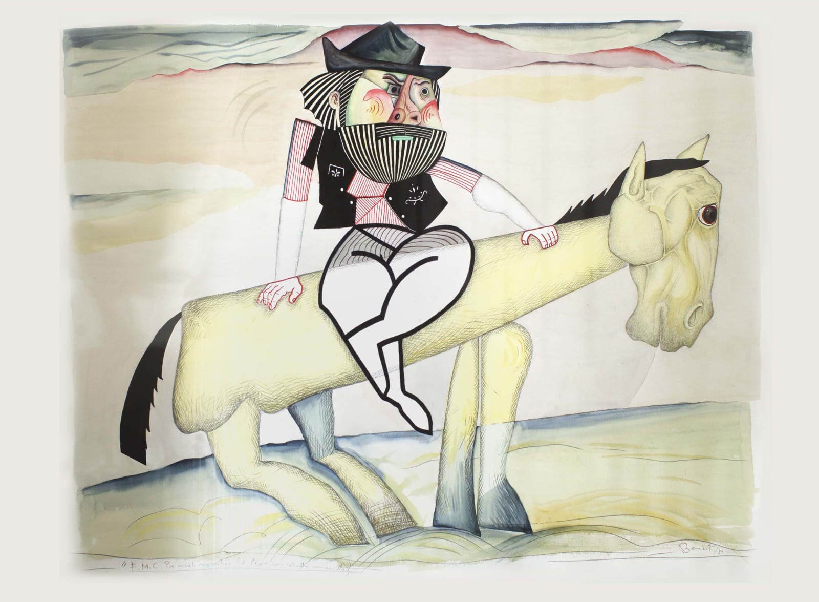 Luis Benedit, FMC, por mal nombre El León (con caballo amarillo), 1989