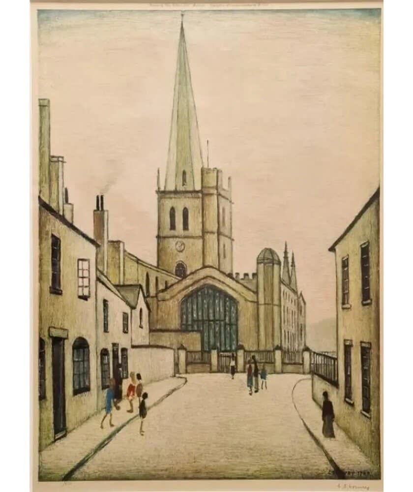 LS Lowry, Burford Church, 1973
