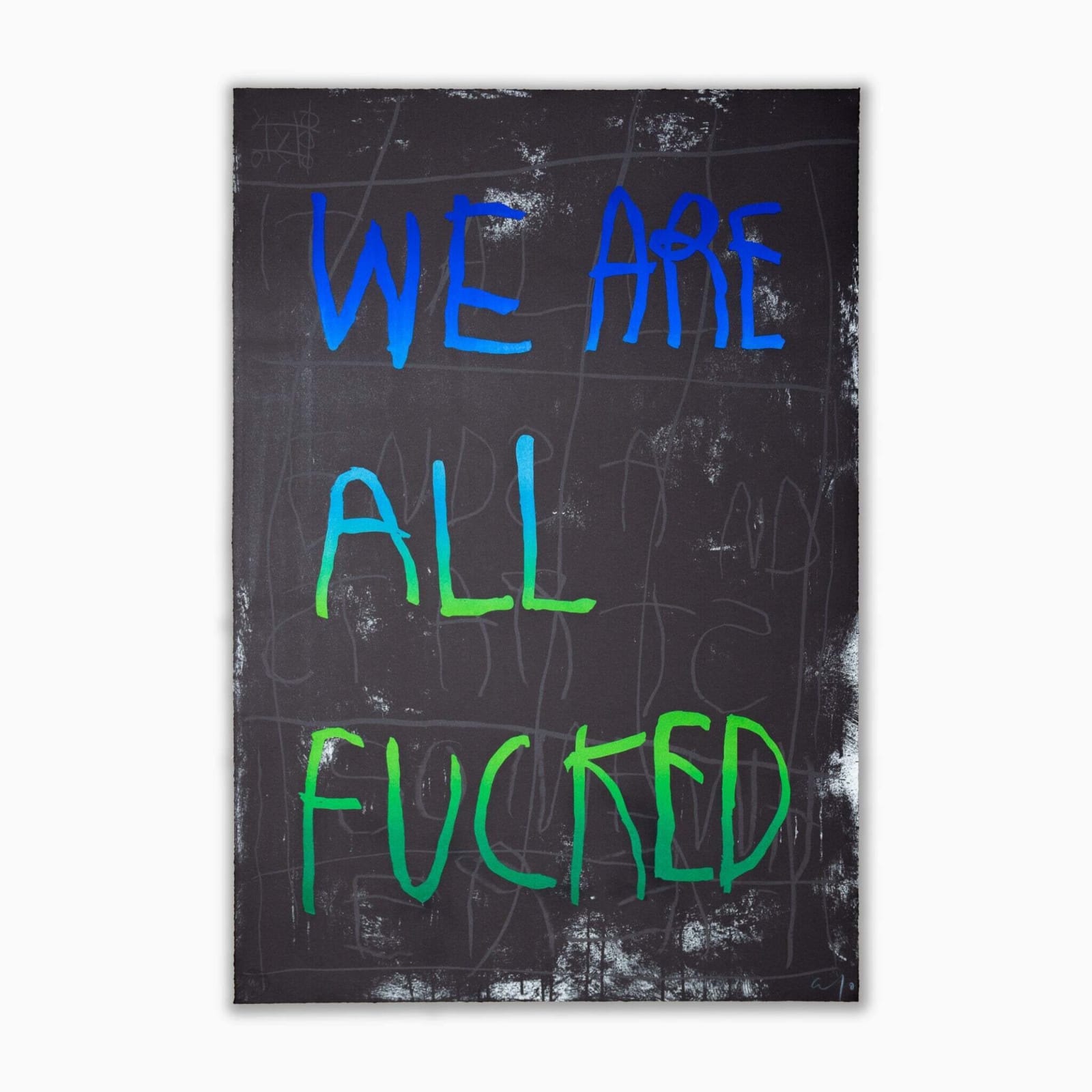 CB Hoyo, We Are All Fucked - Blue and Green, 2021