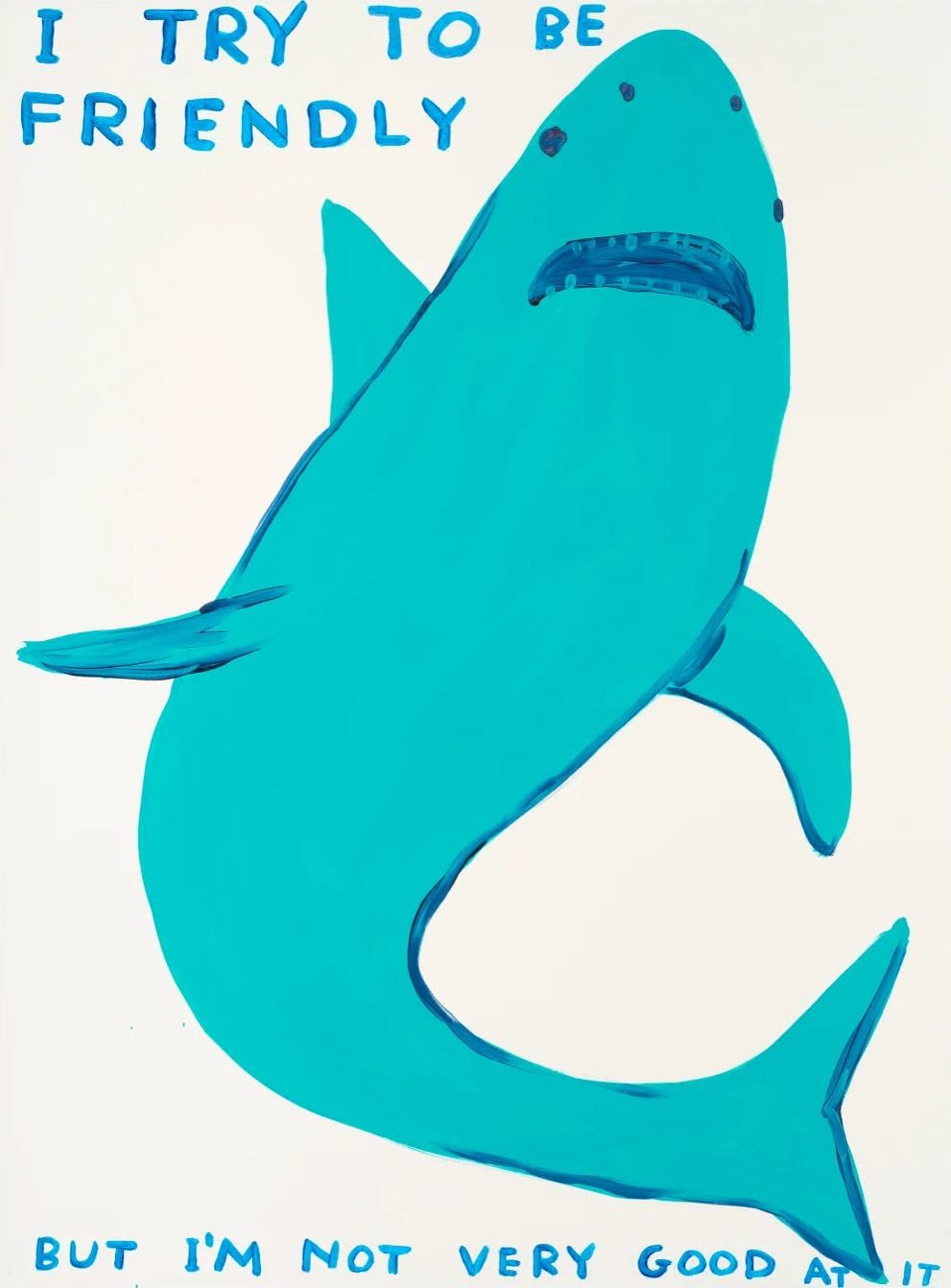 David Shrigley, I Try To Be Friendly, 2023