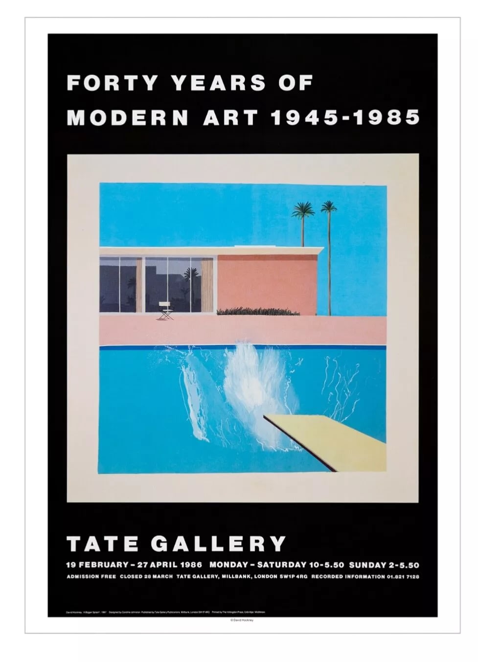 David Hockney, A Bigger Splash - Forty Years of Modern Art , 1986