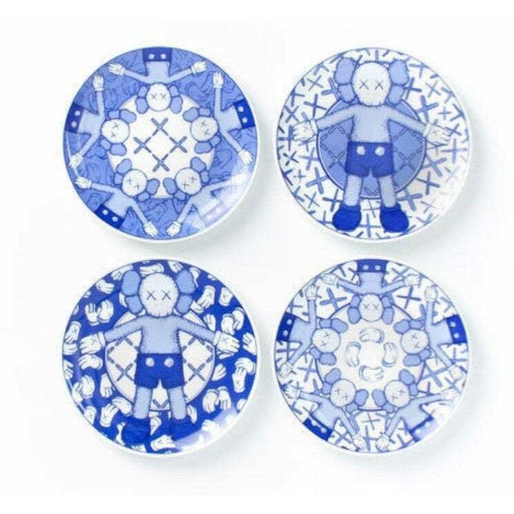 KAWS, Holiday Plates set, blue, 2019