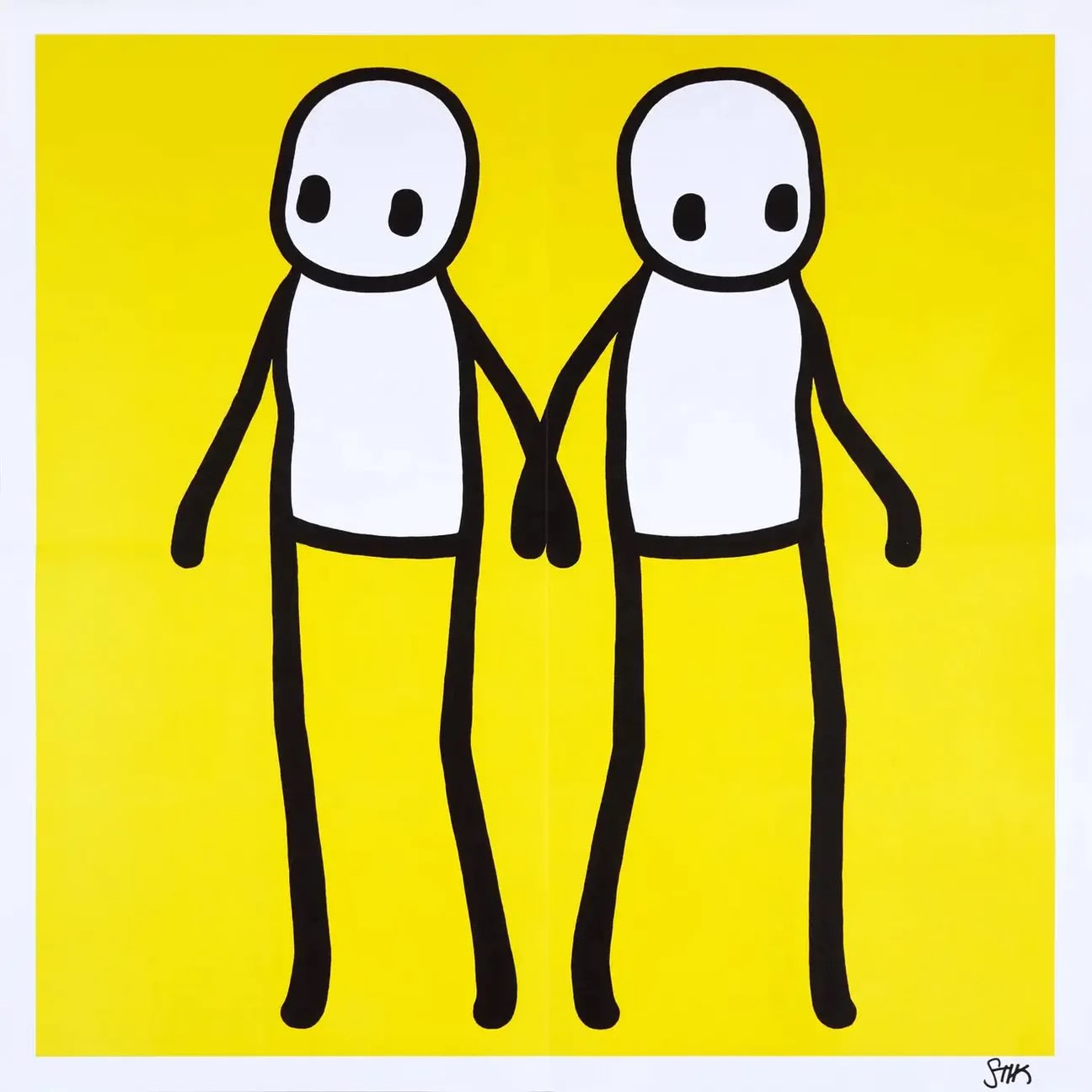 Stik, Holding Hands - yellow (signed), 2020