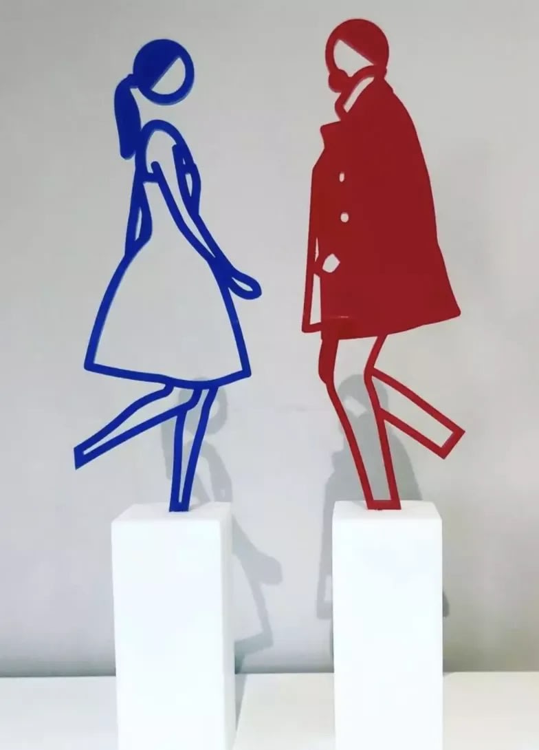 Julian Opie, Jeremy and Amelia, 2019