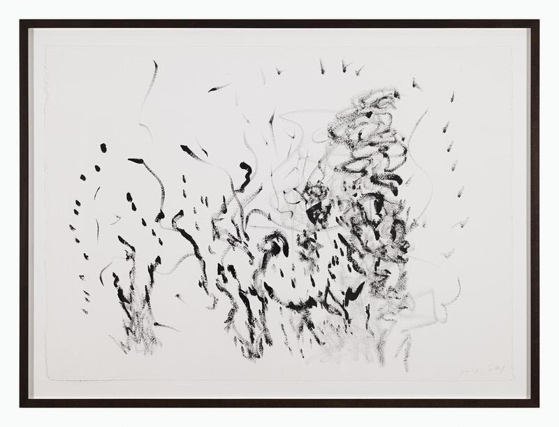 Simone Fattal, Study for a Panel (Trees) 6, 2017