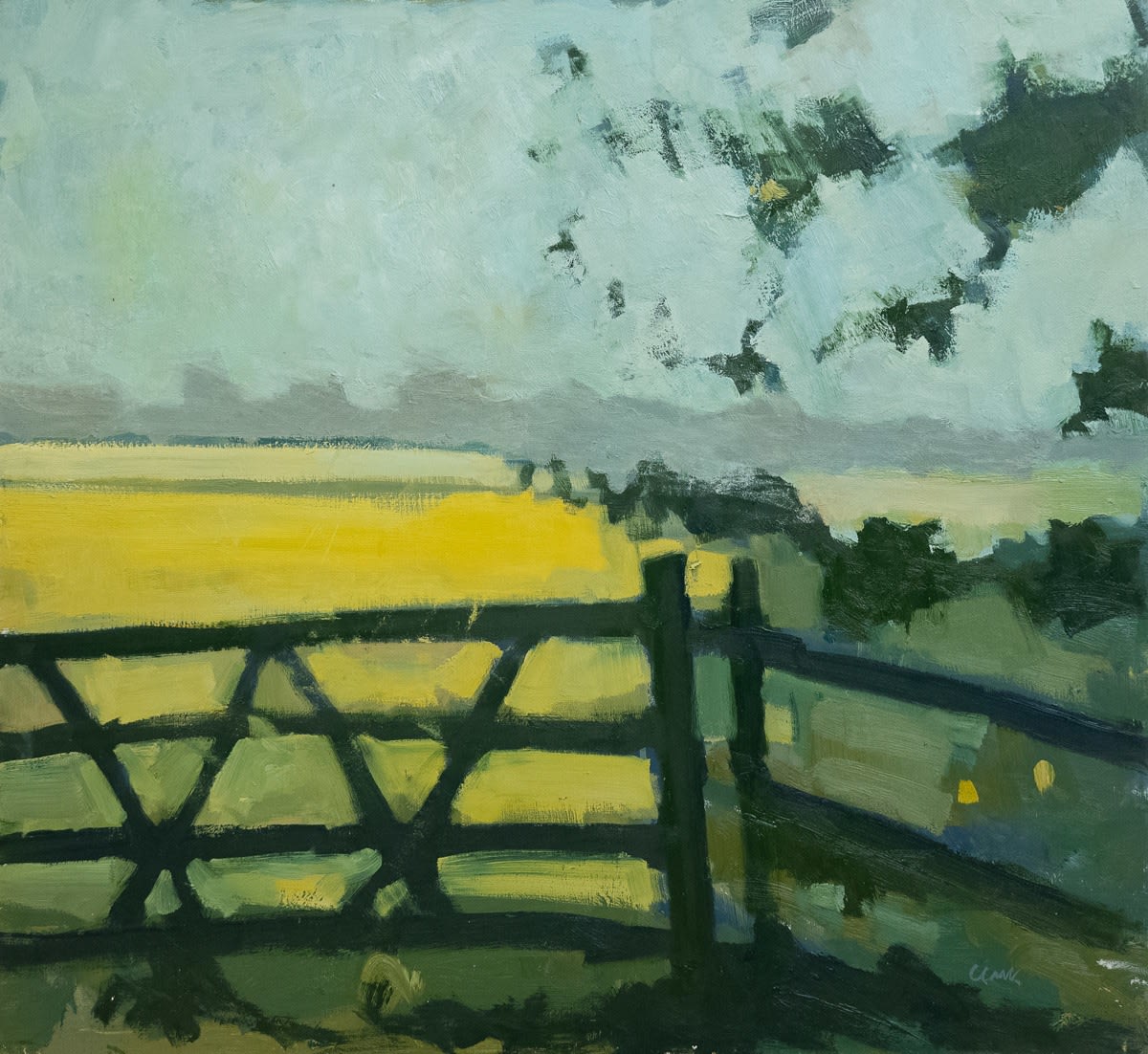 Michael Clark PAI RSW RGI, Morning Sunlight on Autumn Fields