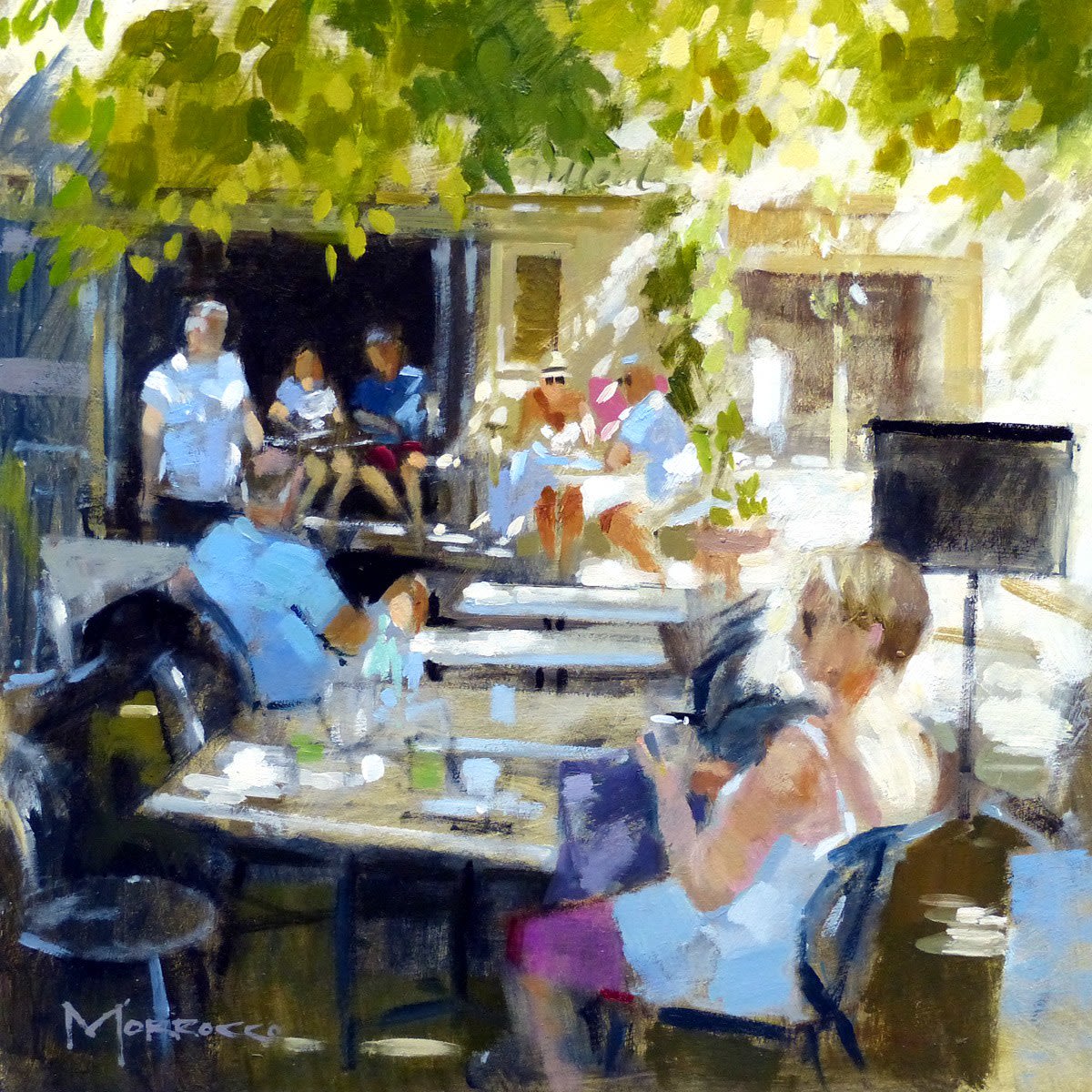 Jack Morrocco, Café Le Tilleul, St Paul de Vence (study)