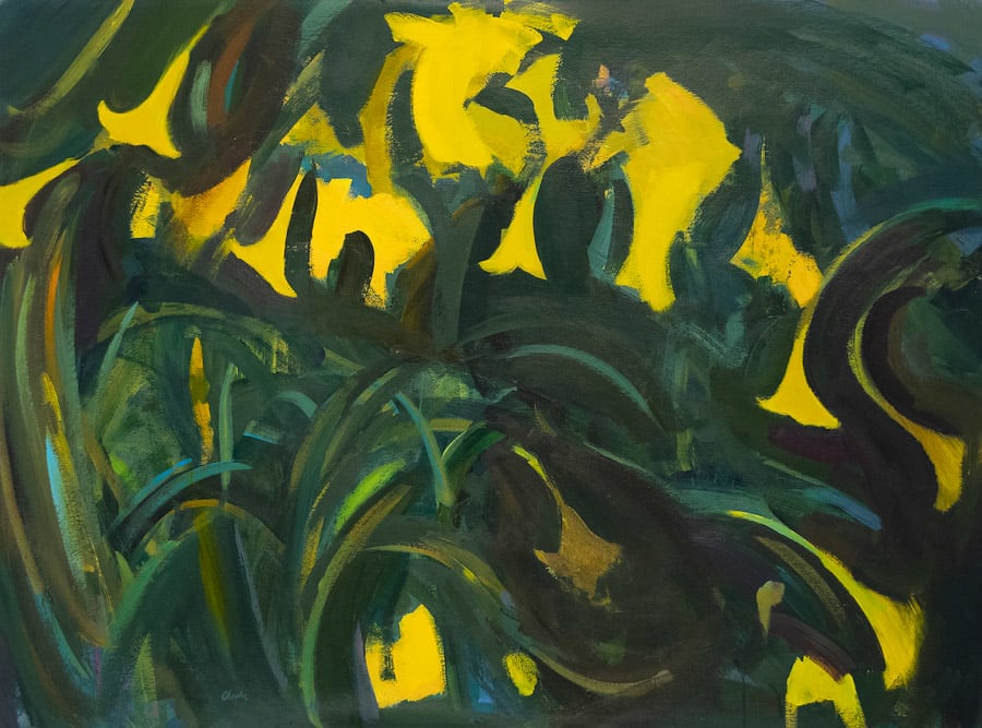 Michael Clark RSW PAI, Yellow Lilies, The Artists Garden in Summer