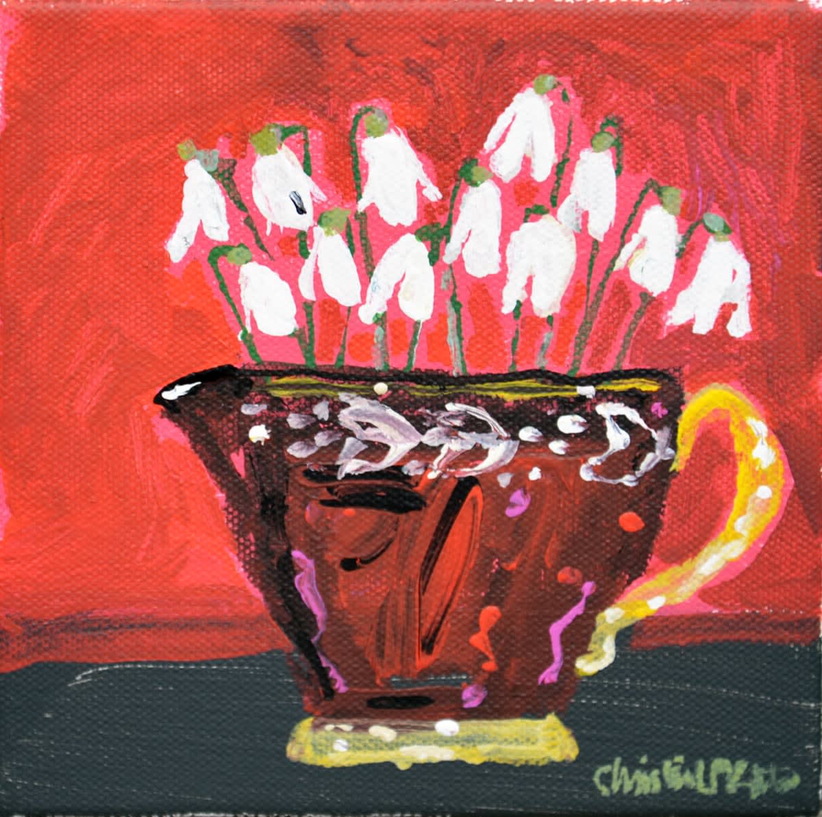 Christine McArthur, Snowdrops in a Georgian Jug