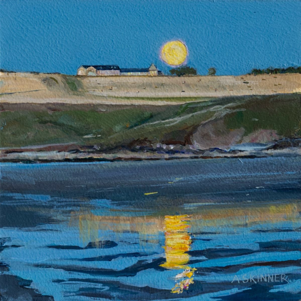 Anne Skinner, Moon Reflections at Sandend, Aberdeenshire