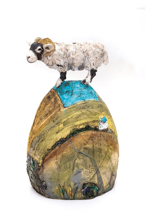 Christine Cummings, Sheep on Hill