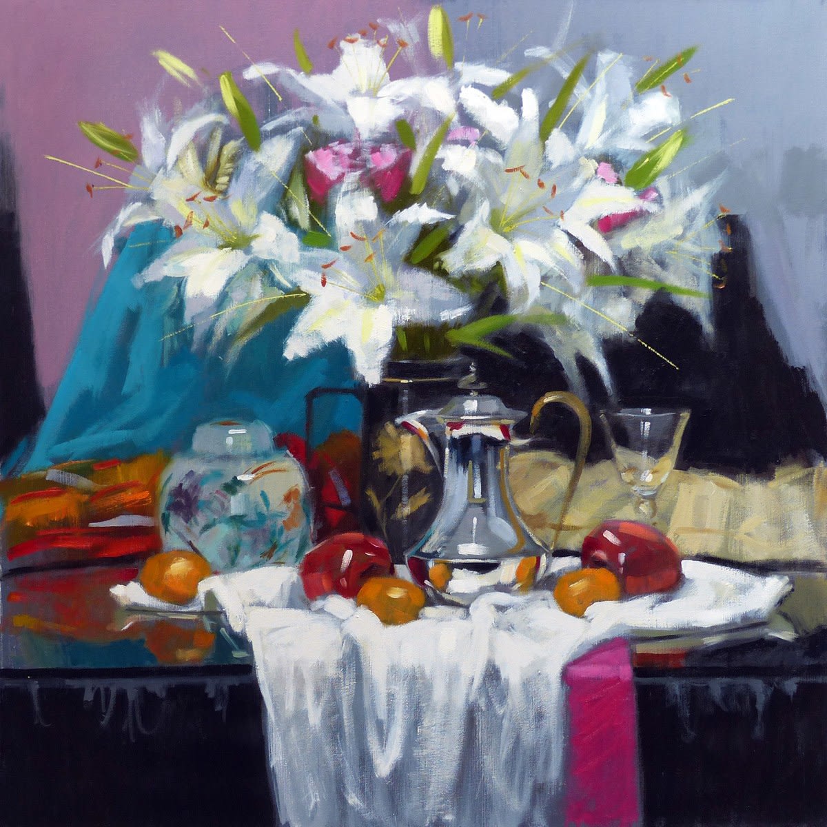 Jack Morrocco, White Lilies and Ginger Jar
