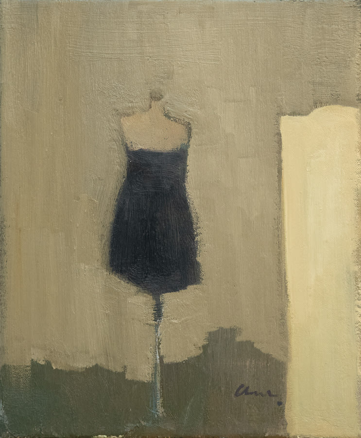 Michael Clark RSW PAI, Interior with a Little Black Dress