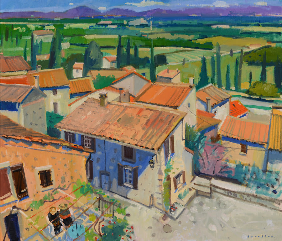 Glen Scouller RSW RGI, Rooftops, Chamaret, Provence