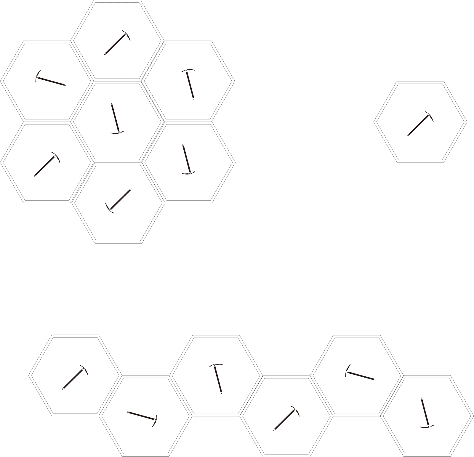 Jin Feng 金锋, Pattern of the mountainering axe 登山镐图案, 2015