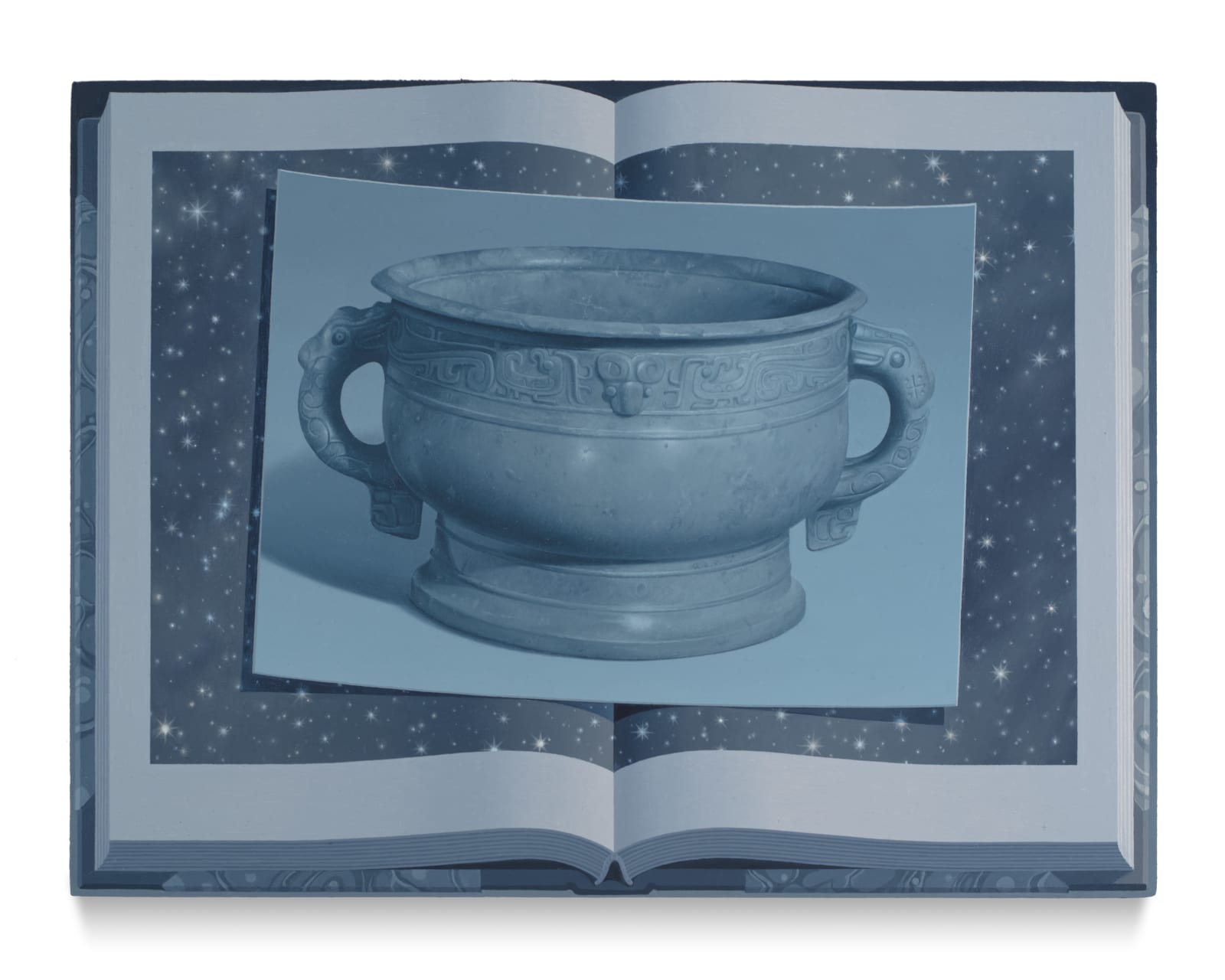Olivia Jia 奥利维亚·贾, Night reading (bronze vessel and night sky) 夜读(青铜器皿与夜空), 2025