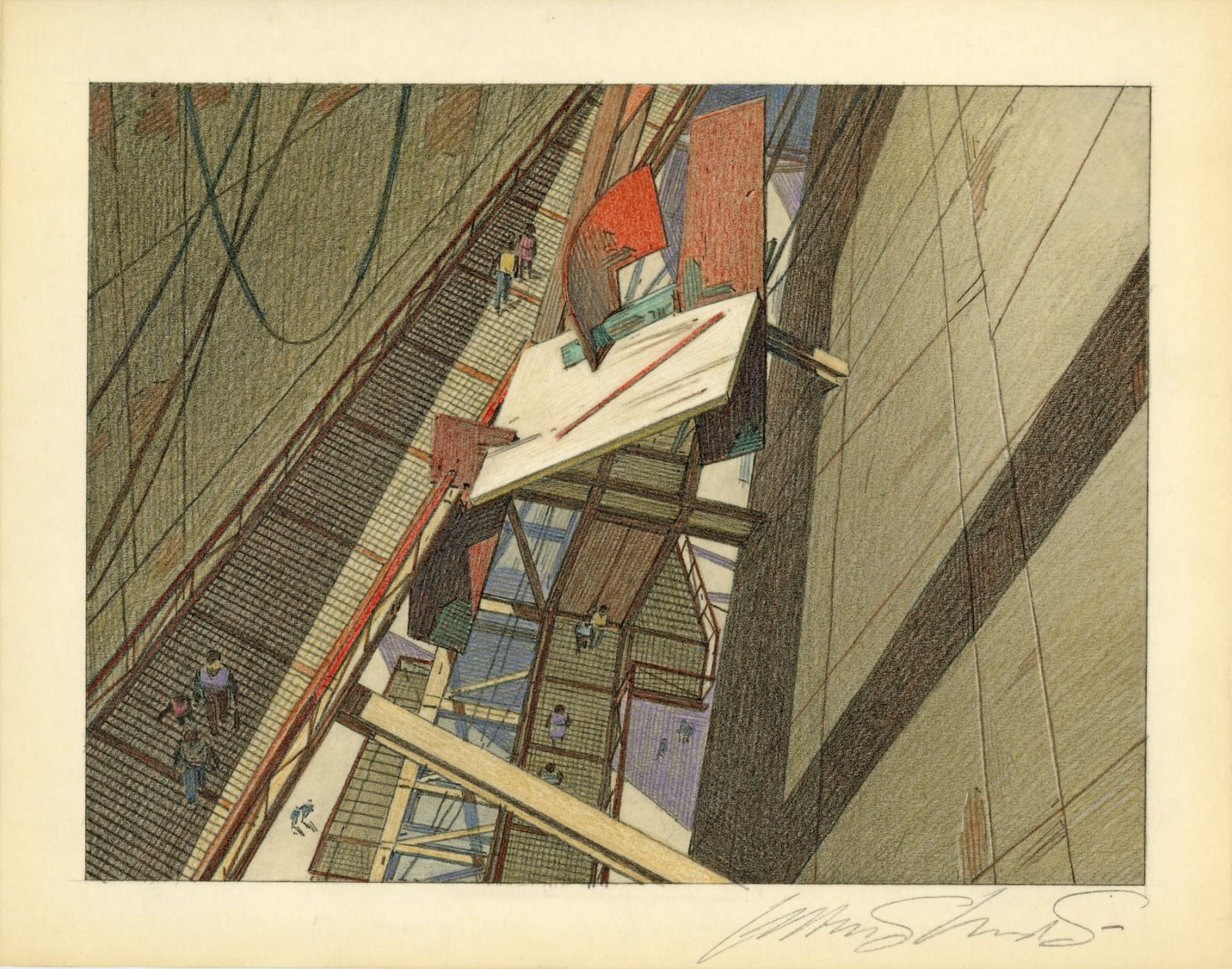 Lebbeus Woods 莱伯斯·伍兹, Center for Technology: Study 技术中心:研究, 1987