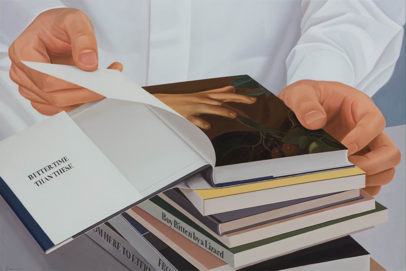 Liang Hao 梁浩 , Bitter Time Than These 人的境况，对卡拉瓦乔《Boy Bitten by a Lizard》（1593/94）的引用, 2022