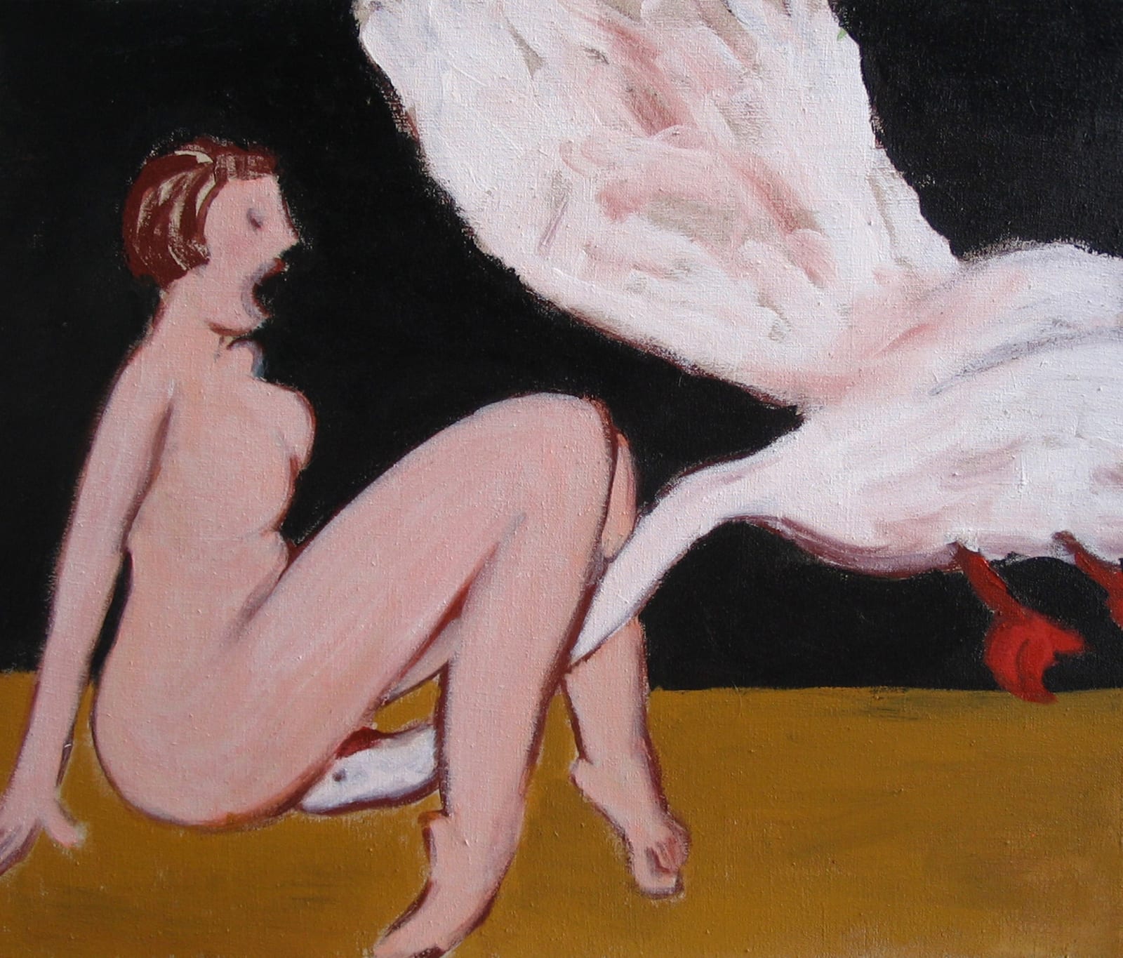 Liao Guohe 廖国核, Untitled (Breach, man, goose) 无题（破洞 人 鹅）, 2009