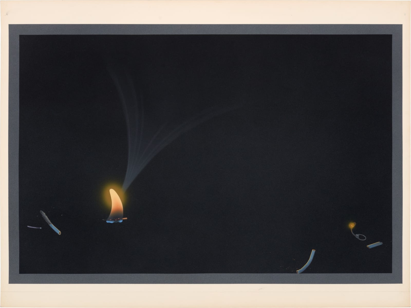 Ching Ho Cheng 郑庆和 , Untitled Black Match Series 《未命名》（黑色火柴系列）, 1979