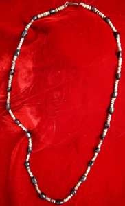 Egyptian Faience Bead Necklace With Garnets, 1900 BCE - 1300 BCE
