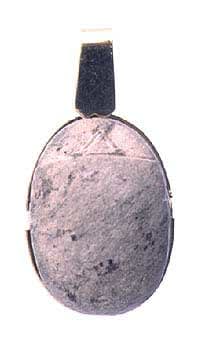 Egyptian Scarab Set In 18 Karat Gold Pendant, 1650 BCE - 1085 BCE