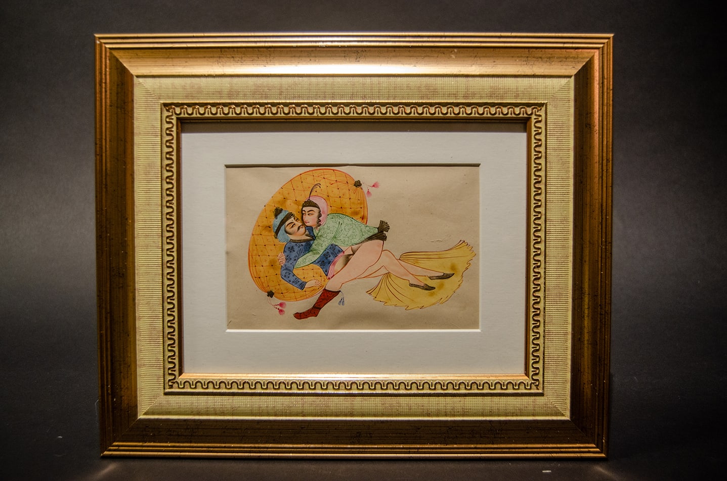 112 - Late Mughal Empire Erotic Manuscript / Painting Inspired by the Kama Sutra, 18th Century CE - 19th Century CE