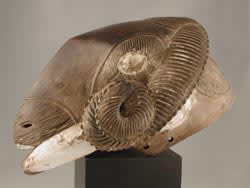Baule Wooden Mask of a Ram, 20th Century CE