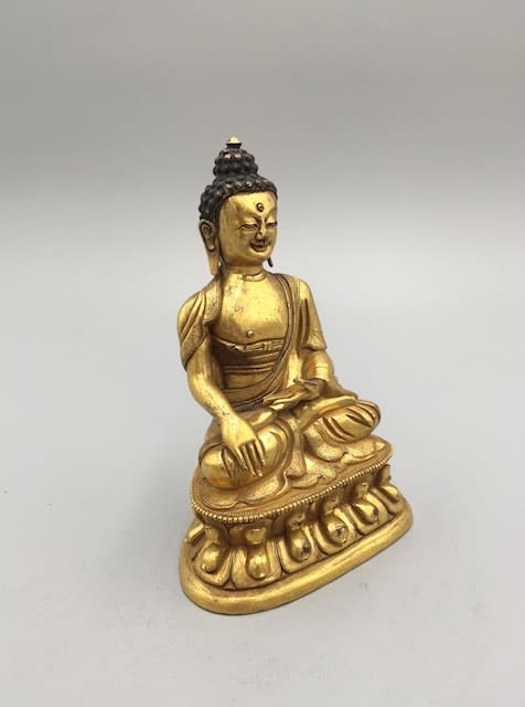 Gilt-Bronze Figure of Buddha Shakyamuni, 1600 CE - 1800 CE