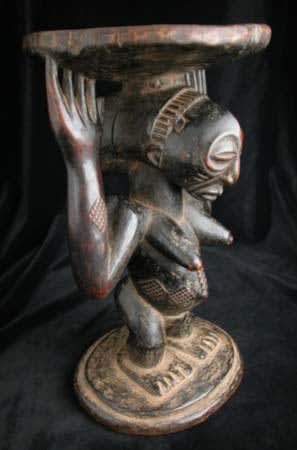 Hemba Wooden Caryatid Stool, 20th Century CE