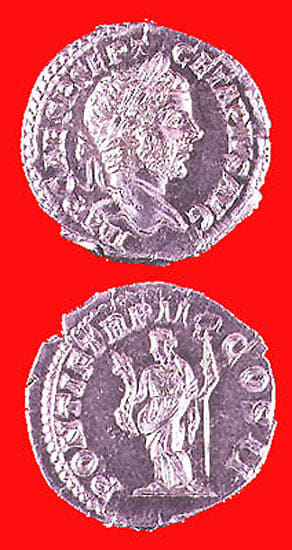 Silver Denarius of Emperor Geta, 209 CE - 212 CE