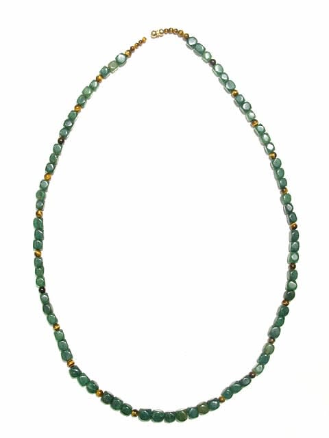 Necklace Of Aventurine And Tiger's Eye Beads