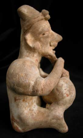 Jalisco Seated Shaman Holding a Bowl, 300 BCE - 300 CE