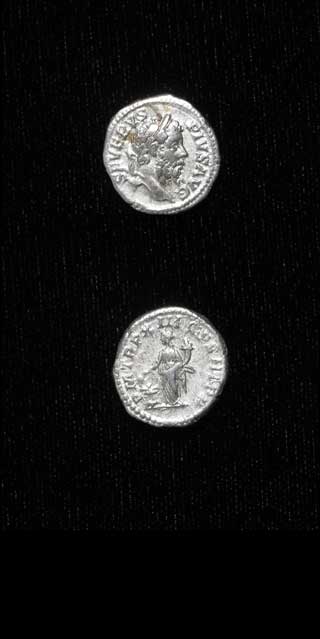 Silver Denarius of Emperor Septimius Severus, 198 CE - 211 CE