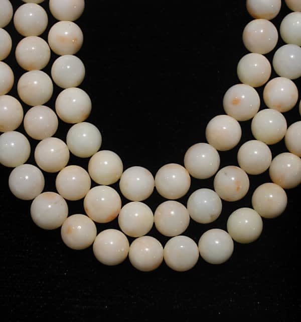 Angel Skin Coral Beaded Necklace