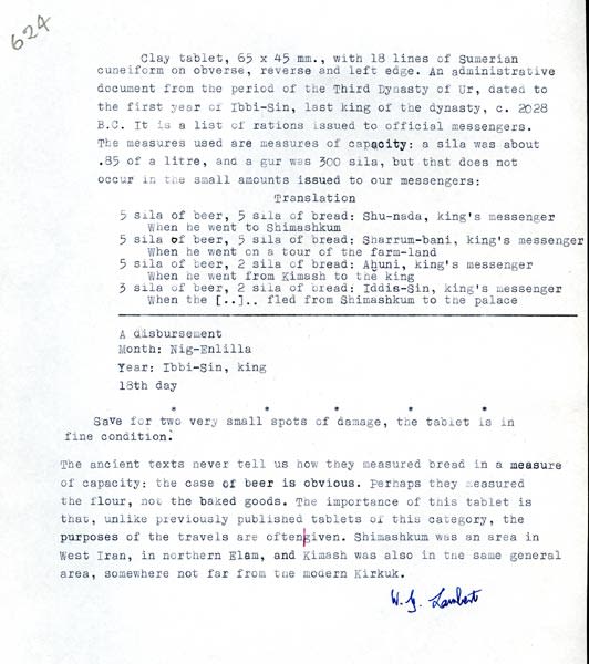 Sumerian Cuneiform Tablet, 2028 BCE