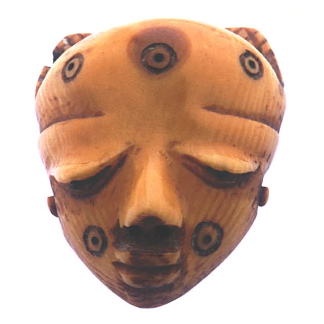 Pende Ivory Ikhoko Mask Pendant, 20th Century CE