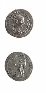 Silver Antoninianus of Philip II Struck While Caesar, 244 CE - 247 CE