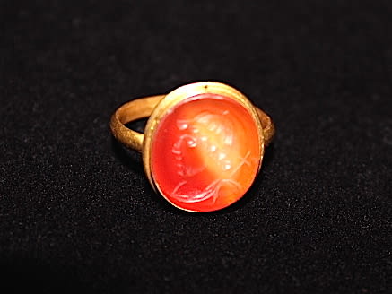 Carnelian Seal Set in Gold Ring, 18th Century CE - 19th Century CE