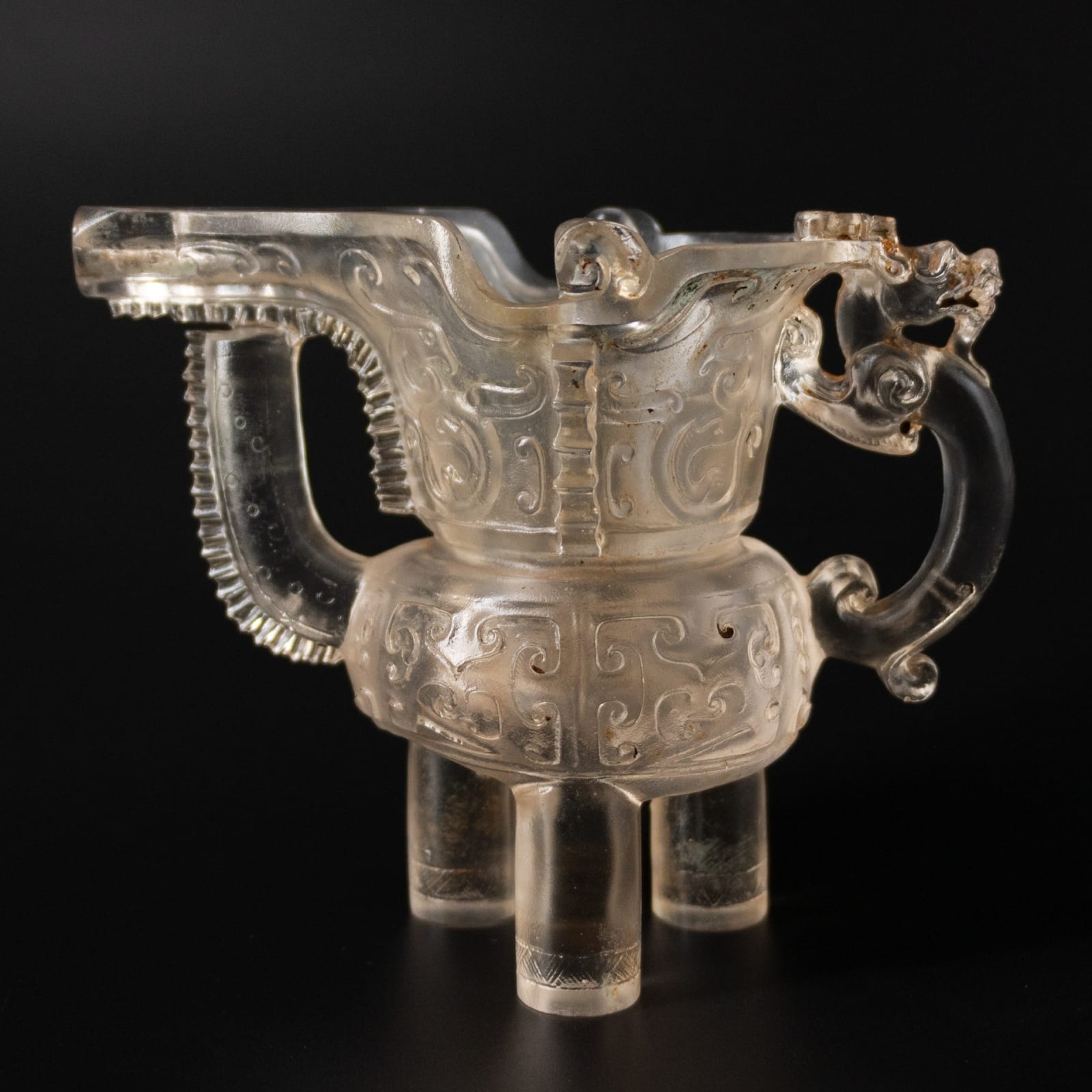 Ritual “Jue” glass cup, Qing Dynasty , 1644-1912